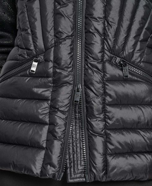 Куртка S/L NYLON W/ FAUX FU, колір чорний 14712-P5MJ6C84_BLK фото