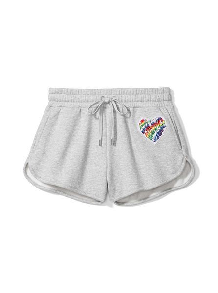 Trousers HTHR RAINBOW PATCH SHRT, color pearl