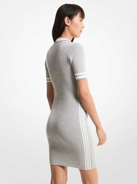 Сукня LOGO TAPE HALF ZIP DRESS, колір перл 7109-MU1807R8S8_036 фото