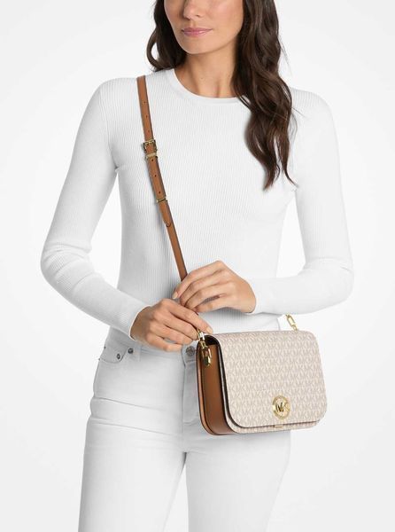 Bag MD CHN MSGR, color vanilla/acorn