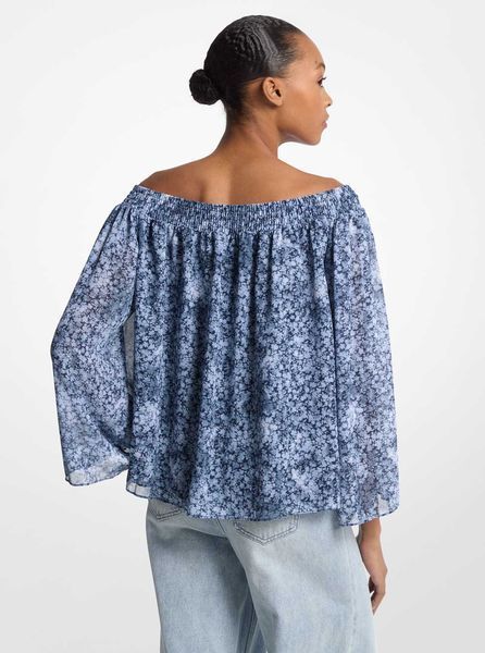 Блузка OFF SHLDR TIE DYE TOP, колір темно-синій 14158-MS540SAHC7_409 фото