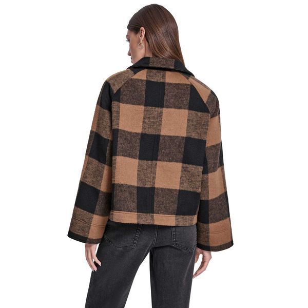 Jacket SNAP FRONT RAGLAN SL, color black/brown