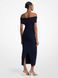 Dress VISCOS FOLD OVER MIDI DRS, color dark blue