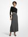 Skirt RIBBED METLC MAXI SKIRT, color black/silver