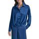 Top L/S TWIST CREASE TOP, color blue