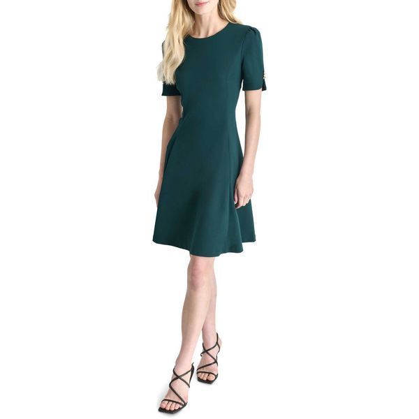 Сукня BUTTON SLEEVE FIT F, колір зелений 14795-DD3F9185_PNE фото