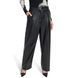 Trousers WIDE LEG PLEAT FRONT, color black