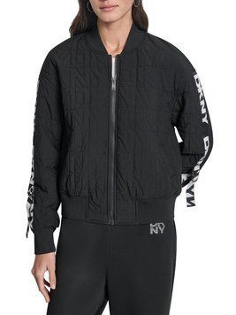 Jacket L/S QUILTED STACK LO, color black
