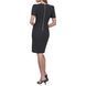 Dress RUCHED PUFF SLEEVE S, color black