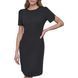 Dress RUCHED PUFF SLEEVE S, color black