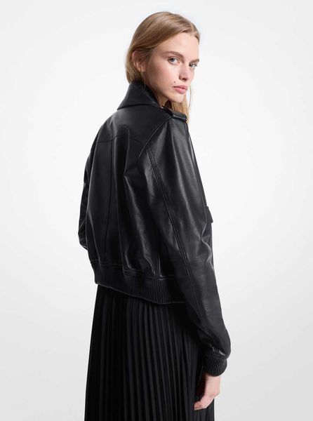Jacket LEATHER BLOUSON, color black