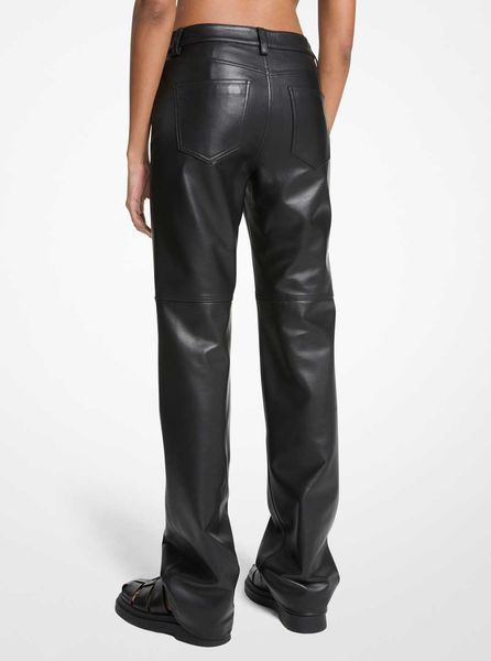 Штани STRAIGHT LEG LEATHER PANT, колір чорний 14487-MT530UWFAF_001 фото