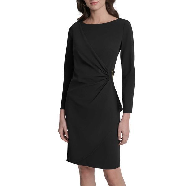 Сукня L/S RUCHED D-BUCKLE, колір чорний 14797-DD4H1242_BLK фото
