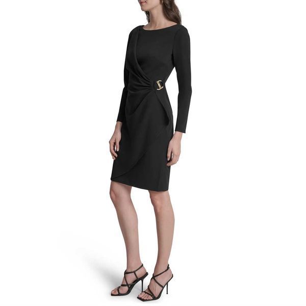 Сукня L/S RUCHED D-BUCKLE, колір чорний 14797-DD4H1242_BLK фото