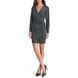 Dress L/S SURPLICE TOP WIT, color black/silver