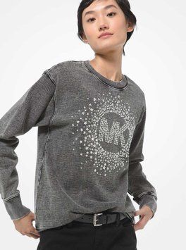 Sweater ACID WSH MK STAR STUD, color black