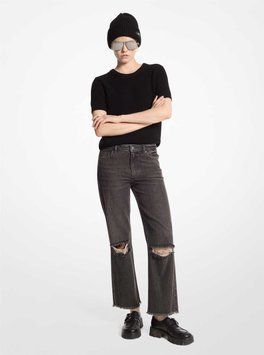 Джинси FRAYED DISTRESSED JEAN, колір темний сірий 13581-MF4905R5G2_018 фото