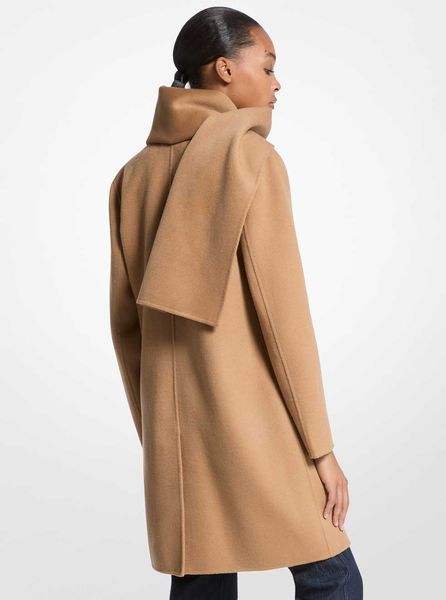Coat DFW SCARF COAT, color brown