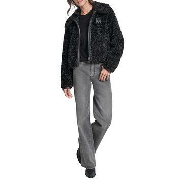 Куртка L/S COLLARD FAUX FUR, колір чорний 14853-P5MJ6C80_BLK фото