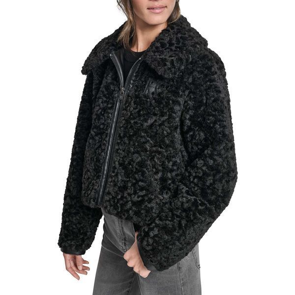 Куртка L/S COLLARD FAUX FUR, колір чорний 14853-P5MJ6C80_BLK фото
