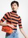 Sweater RIB TNK SS STRIPE SWTR, color orange/black