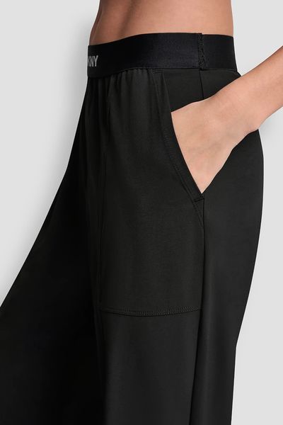 Trousers MINI STUD LG RLXD JO, color black