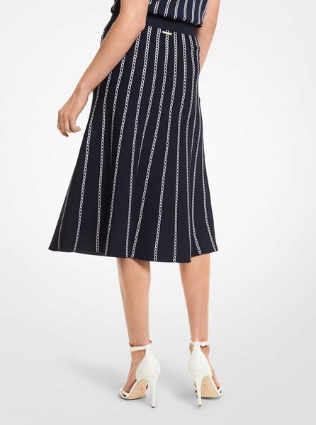 Skirt PIN STRIPE CHAIN SKIRT, color blue