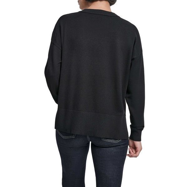 Jumper L/S GLITTER LOGO PUL, color black